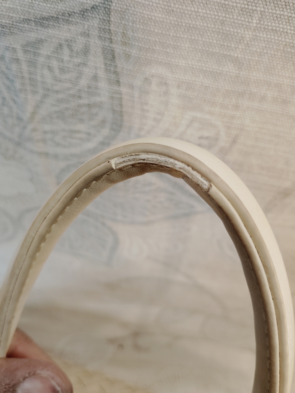 Rhonda-Urban Expressions Cream Woven Satchel - Picture 7 of 8